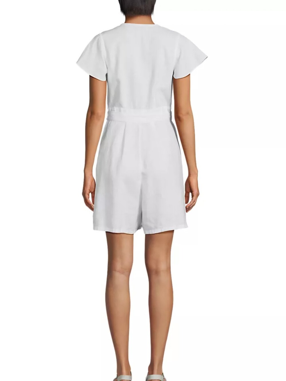 Romper, Linen Button Front - Picture 3 of 6